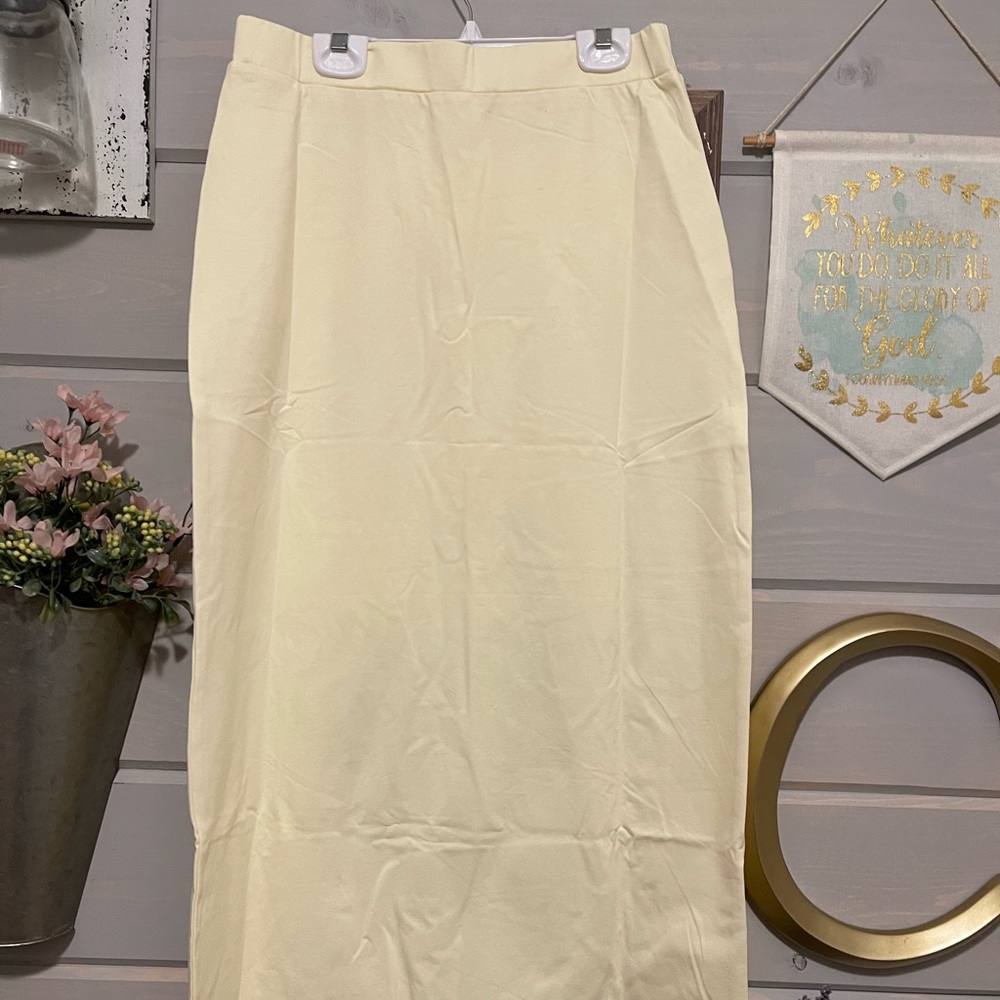 Long solid colored skirt